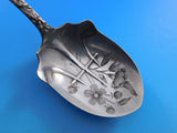 Arlington by Towle Sterling Silver Preserve Spoon Bright-cut Daisy bouquet 6 3/4