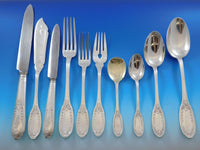 Massive German 800 Silver Flatware Service Set Dinner Empire Style 168 pieces