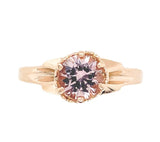 10k Rosey Yellow Gold .56ct Genuine Natural Morganite Ring Size 5.75 (#J7449)