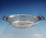 English Sterling Silver Nut Dish Oval with Pierced Design (#3309)