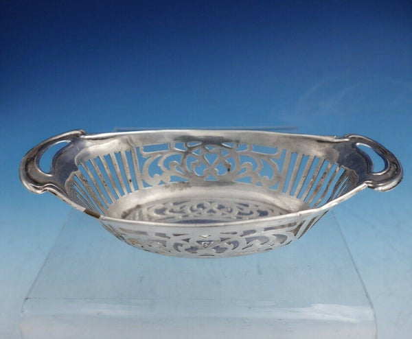 English Sterling Silver Nut Dish Oval with Pierced Design (#3309)