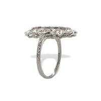 18k White Gold 3/4ct TW Genuine Natural Diamond Filigree Ring Size 6.5 (#J7167)