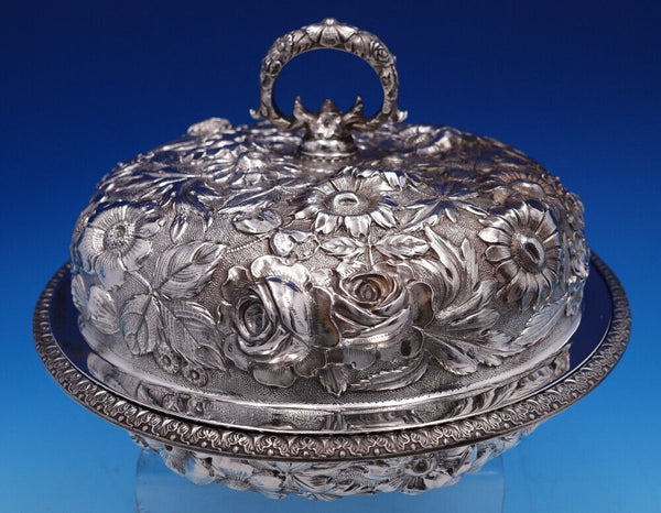 Repousse by Jenkins and Jenkins Sterling Silver Round Covered Dish #250 (#7820)