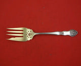 Adolphus by Mount Vernon Sterling Silver Cold Meat Fork GW Pierced w/ Flowers 7"