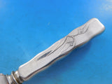 Lap Over Acid Etched Tiffany Sterling Silver Regular Knife Daylily Flower 9 1/4"