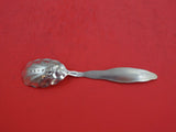 Lily of the Valley by Whiting Sterling Silver Sugar Spoon shell bowl w/design 6"
