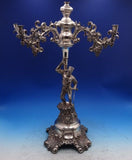 Austrian .800 Silver Candelabra / Epergne 3D Man with Axe 87.9 ozt Vienna #6492