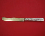 Lap Over Edge Acid Etched by Tiffany Sterling Silver Breakfast Knife GW w/ Pansy
