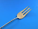 Number 11 by Gorham Sterling Silver Cocktail Fork GW 3D Shell with Twist 5 5/8"