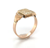 10k and 14k Gold Victorian Poison Ring Hidden Compartment Size 6 (#J6352)