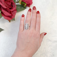 18k White Gold 3/4ct TW Genuine Natural Diamond Filigree Ring Size 6.5 (#J7167)
