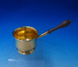 English Sterling Silver Pipkin Vermeil with Wood Handle 3" x 8" (#6300)