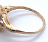 10k Yellow Gold 2.57ct Genuine Natural Morganite Ring Size 6.25 Jewelry (#J4974)