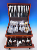 Elysee by Puiforcat French Sterling Silver Flatware Set 12 Dinner Service 67 pcs