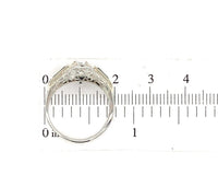 18k White Gold Diamond Filigree Ring w/ Synthetic Lab-Created Emeralds (#J5713)