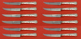 English King by Tiffany Sterling Silver Steak Knife Custom Set 12 pcs 8 1/2"