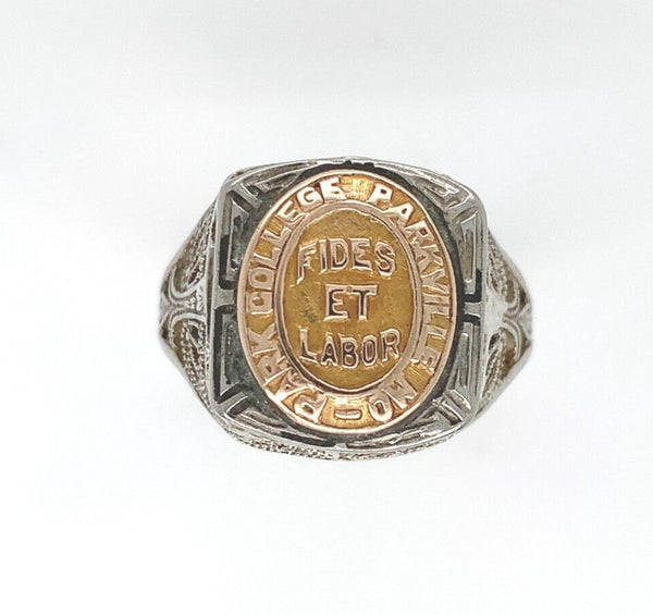 10k White Gold Filigree Ring Park College Parkville, MO Size 4.75 (#J6303)
