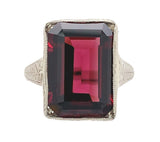 14k Gold Hand Engraved Ring w/8.35 Carat Genuine Natural Rhodolite Garnet #J6556