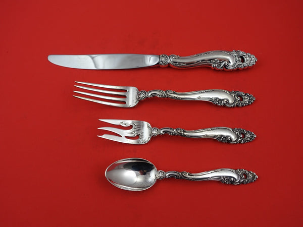 Decor By Gorham Sterling Silver Dinner Size Place Setting(s) 4-Piece Vintage