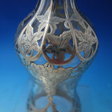 Alvin Glass Decanter with Sterling Silver Overlay Grapes Leaves c.1900 (#5351)