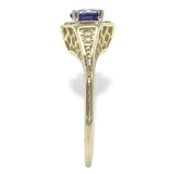 Rare 14k Yellow Gold .55ct Purple Genuine Natural Sapphire Filigree Ring (#7173)