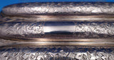 Japanese .950 Silver Cigar Case Bright-Cut 5 5/8" x 3 1/4" x 7/8" (#8310)