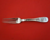 Lap Over Edge Acid Etched by Tiffany and Co Sterling Dinner Fork Leaves Flowers