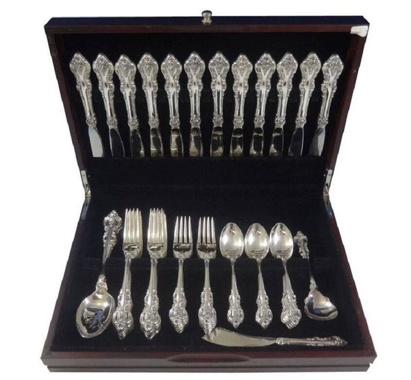 El Grandee by Towle Sterling Silver Flatware Set For 12 Service 52 Pieces