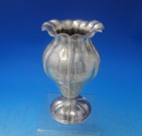 Battuto A. Mano Italian .800 Silver Vase Handwrought 7 3/4" x 4 1/4" (#5878)