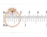 Victorian 10k Rose Gold Ring w/Rose Cut Genuine Natural Diamonds Size 7 (#J6603)