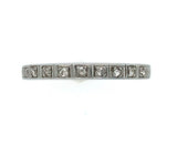 18k White Gold Hand Engraved Diamond Wedding Band Ring Jewelry Size 5.5 (#J5880)