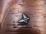 Applied Metals by Gorham Copper Tray w/ Silver Woman Flowers Butterflies (#7859)