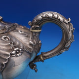 Edward Barnard English Georgian Sterling Silver Tea Set 4pc 3-D Gourds (#7502)