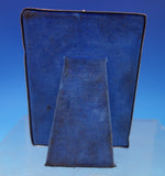 Lunt Sterling Silver Picture Frame Blue Velvet Stand #1186 (Broken Glass) #6885