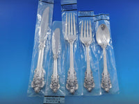 Grande Baroque by Wallace Sterling Silver Flatware Set Service 61 pieces New