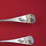 Duhme Sterling Silver Fish Serving Set GW Applied Fish Hammered Aesthetic