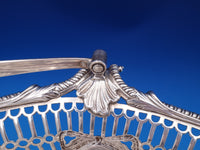 English Georgian Sterling Silver Basket with Swing Handle Pierced Ribbon (#8388)