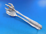 Lap Over Edge Acid Etched by Tiffany Sterling Ice Tong Large Claw w/ Flowers