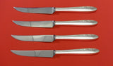 Spring Serenade by Lunt Sterling Silver Steak Knife Set 4pc HHWS Custom 8 1/2"