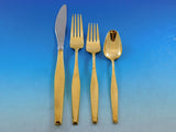 Golden Damascene by Gorham Sterling Silver Flatware Set Service 48 pcs Modern