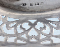 English Sterling Silver Nut Dish Oval with Pierced Design (#3309)
