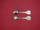 Christmas by A. Michelsen Sterling Silver Fork and Spoon Set 1972 Bjorn Winblad