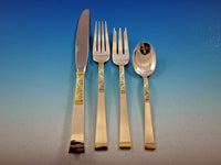 Golden Scroll by Gorham Sterling Silver Flatware Set Place size Service 48 Pcs