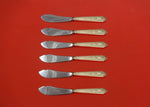 Mary II by Lunt Sterling Silver Trout Knife Set 6pc. HHWS Custom 7 1/2"