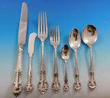 English Gadroon by Gorham Sterling Silver Flatware Set 8 Service 62 pcs Dinner