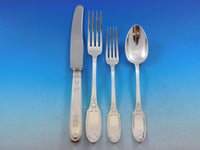 Empire by Puiforcat France Sterling Silver Flatware Set Swan 99 pcs Dinner