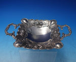 Silver on Copper Candy Dish Square with Handles Fancy Roses 5 3/4" (#6487)