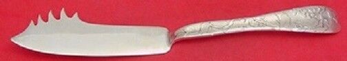 Lap Over Edge Acid Etched by Tiffany Sterling Cheese Knife w/ Pick Grapes 8 1/8"