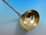 Antique Engraved by JE Caldwell Sterling Silver Gravy Ladle Gold Washed 7 1/2"