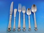 Danish Crown by Frigast Denmark Sterling Silver Flatware Set 10 Service 60 Pcs